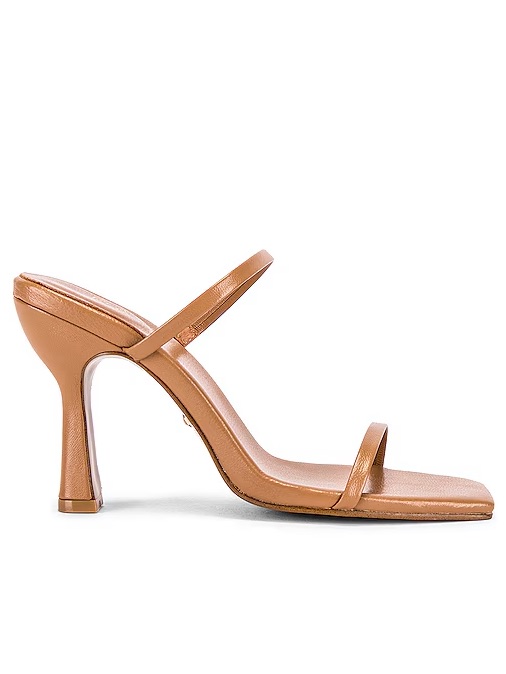 Raye Camel/Tan Minimal Strappy Square-Toe Sandals